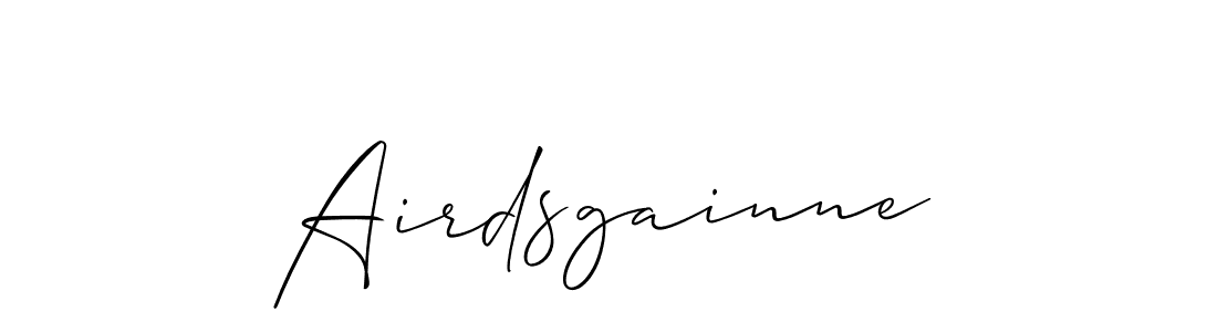 Also we have Airdsgainne name is the best signature style. Create professional handwritten signature collection using Allison_Script autograph style. Airdsgainne signature style 2 images and pictures png