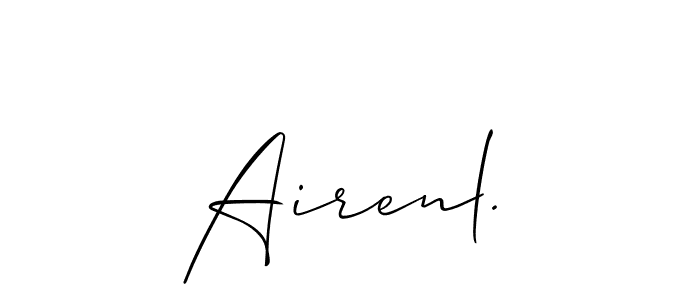 How to make Airenl. name signature. Use Allison_Script style for creating short signs online. This is the latest handwritten sign. Airenl. signature style 2 images and pictures png
