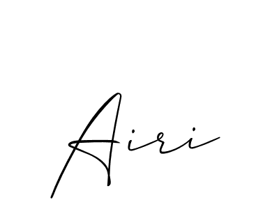 The best way (Allison_Script) to make a short signature is to pick only two or three words in your name. The name Airi include a total of six letters. For converting this name. Airi signature style 2 images and pictures png