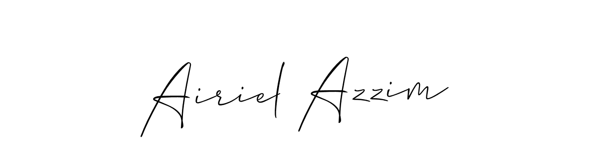 Create a beautiful signature design for name Airiel Azzim. With this signature (Allison_Script) fonts, you can make a handwritten signature for free. Airiel Azzim signature style 2 images and pictures png