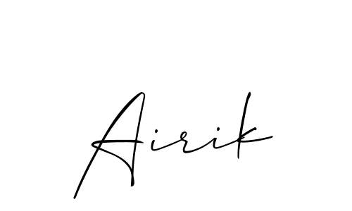 if you are searching for the best signature style for your name Airik. so please give up your signature search. here we have designed multiple signature styles  using Allison_Script. Airik signature style 2 images and pictures png