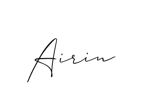 Design your own signature with our free online signature maker. With this signature software, you can create a handwritten (Allison_Script) signature for name Airin. Airin signature style 2 images and pictures png