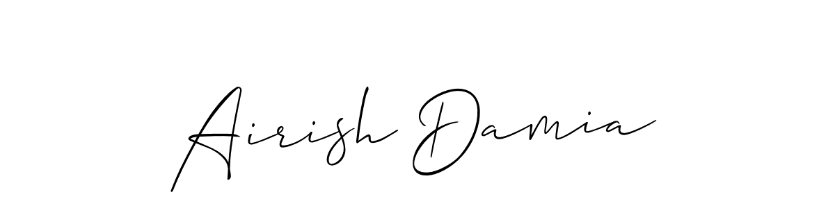 Best and Professional Signature Style for Airish Damia. Allison_Script Best Signature Style Collection. Airish Damia signature style 2 images and pictures png