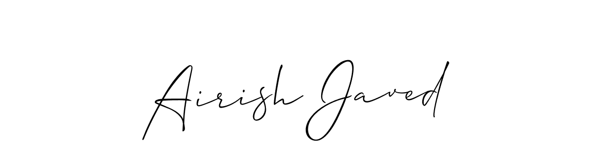 Airish Javed stylish signature style. Best Handwritten Sign (Allison_Script) for my name. Handwritten Signature Collection Ideas for my name Airish Javed. Airish Javed signature style 2 images and pictures png