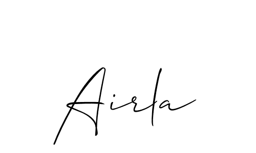 Create a beautiful signature design for name Airla. With this signature (Allison_Script) fonts, you can make a handwritten signature for free. Airla signature style 2 images and pictures png