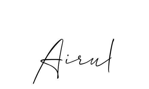 Similarly Allison_Script is the best handwritten signature design. Signature creator online .You can use it as an online autograph creator for name Airul. Airul signature style 2 images and pictures png
