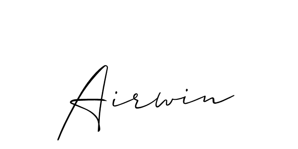 Create a beautiful signature design for name Airwin. With this signature (Allison_Script) fonts, you can make a handwritten signature for free. Airwin signature style 2 images and pictures png
