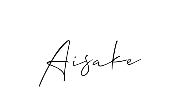 It looks lik you need a new signature style for name Aisake. Design unique handwritten (Allison_Script) signature with our free signature maker in just a few clicks. Aisake signature style 2 images and pictures png