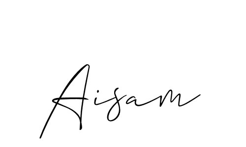 How to make Aisam signature? Allison_Script is a professional autograph style. Create handwritten signature for Aisam name. Aisam signature style 2 images and pictures png