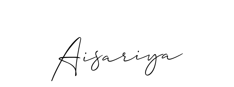 You should practise on your own different ways (Allison_Script) to write your name (Aisariya) in signature. don't let someone else do it for you. Aisariya signature style 2 images and pictures png