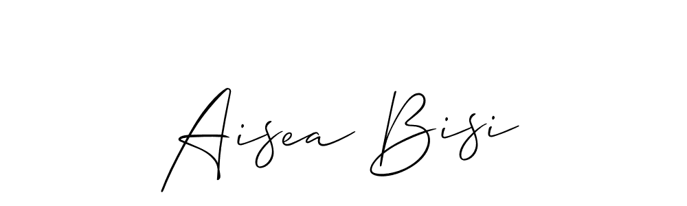 Make a beautiful signature design for name Aisea Bisi. With this signature (Allison_Script) style, you can create a handwritten signature for free. Aisea Bisi signature style 2 images and pictures png