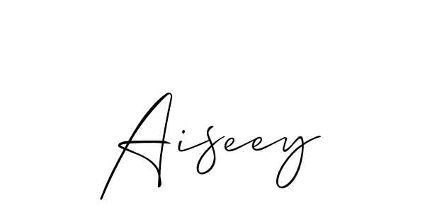 Design your own signature with our free online signature maker. With this signature software, you can create a handwritten (Allison_Script) signature for name Aiseey. Aiseey signature style 2 images and pictures png