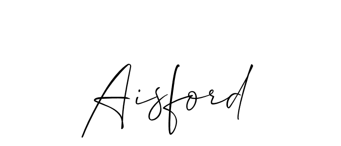 Use a signature maker to create a handwritten signature online. With this signature software, you can design (Allison_Script) your own signature for name Aisford. Aisford signature style 2 images and pictures png