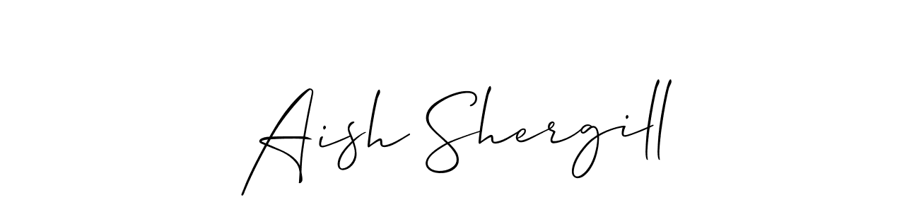It looks lik you need a new signature style for name Aish Shergill. Design unique handwritten (Allison_Script) signature with our free signature maker in just a few clicks. Aish Shergill signature style 2 images and pictures png