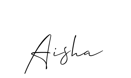 The best way (Allison_Script) to make a short signature is to pick only two or three words in your name. The name Aisha include a total of six letters. For converting this name. Aisha signature style 2 images and pictures png