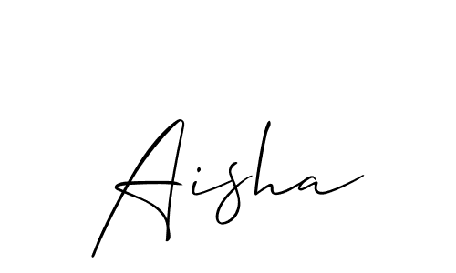 The best way (Allison_Script) to make a short signature is to pick only two or three words in your name. The name Aisha include a total of six letters. For converting this name. Aisha signature style 2 images and pictures png