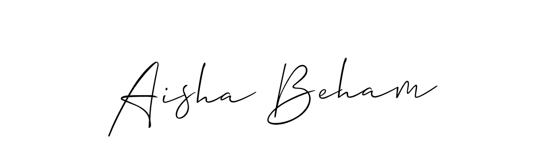 You can use this online signature creator to create a handwritten signature for the name Aisha Beham. This is the best online autograph maker. Aisha Beham signature style 2 images and pictures png