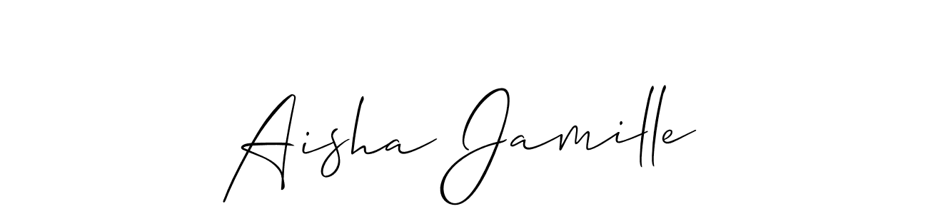 You can use this online signature creator to create a handwritten signature for the name Aisha Jamille. This is the best online autograph maker. Aisha Jamille signature style 2 images and pictures png