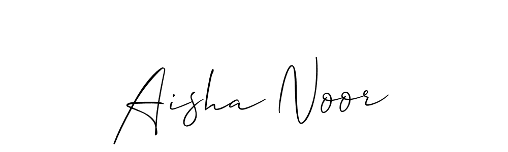 Use a signature maker to create a handwritten signature online. With this signature software, you can design (Allison_Script) your own signature for name Aisha Noor. Aisha Noor signature style 2 images and pictures png