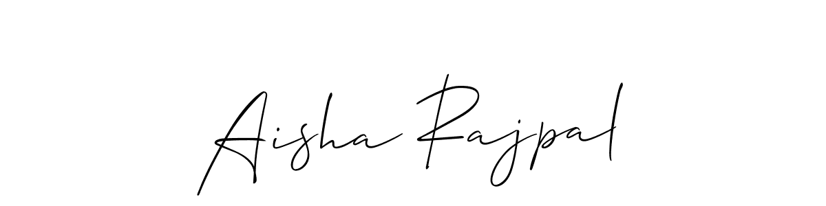 How to Draw Aisha Rajpal signature style? Allison_Script is a latest design signature styles for name Aisha Rajpal. Aisha Rajpal signature style 2 images and pictures png