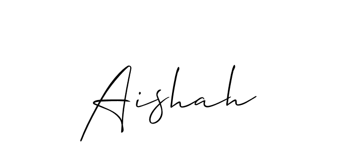 Make a beautiful signature design for name Aishah . With this signature (Allison_Script) style, you can create a handwritten signature for free. Aishah  signature style 2 images and pictures png