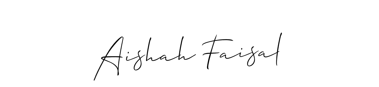 Also we have Aishah Faisal name is the best signature style. Create professional handwritten signature collection using Allison_Script autograph style. Aishah Faisal signature style 2 images and pictures png