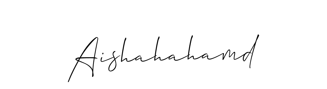 if you are searching for the best signature style for your name Aishahahamd. so please give up your signature search. here we have designed multiple signature styles  using Allison_Script. Aishahahamd signature style 2 images and pictures png