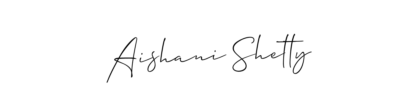 Also we have Aishani Shetty name is the best signature style. Create professional handwritten signature collection using Allison_Script autograph style. Aishani Shetty signature style 2 images and pictures png