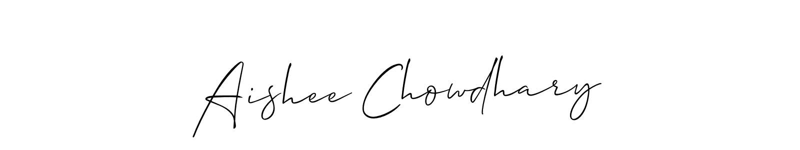 Also You can easily find your signature by using the search form. We will create Aishee Chowdhary name handwritten signature images for you free of cost using Allison_Script sign style. Aishee Chowdhary signature style 2 images and pictures png