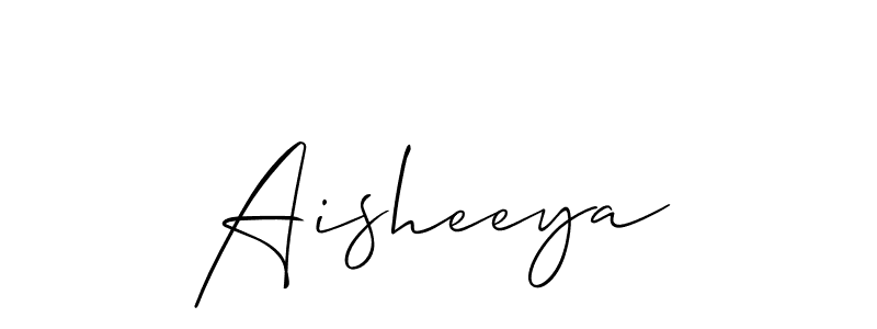 It looks lik you need a new signature style for name Aisheeya. Design unique handwritten (Allison_Script) signature with our free signature maker in just a few clicks. Aisheeya signature style 2 images and pictures png