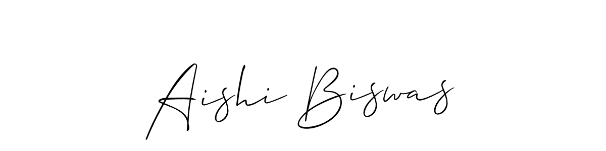 The best way (Allison_Script) to make a short signature is to pick only two or three words in your name. The name Aishi Biswas include a total of six letters. For converting this name. Aishi Biswas signature style 2 images and pictures png