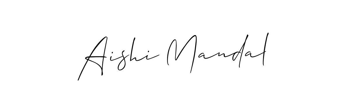 Design your own signature with our free online signature maker. With this signature software, you can create a handwritten (Allison_Script) signature for name Aishi Mandal. Aishi Mandal signature style 2 images and pictures png