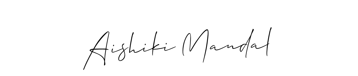 Create a beautiful signature design for name Aishiki Mandal. With this signature (Allison_Script) fonts, you can make a handwritten signature for free. Aishiki Mandal signature style 2 images and pictures png
