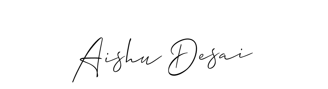 How to make Aishu Desai signature? Allison_Script is a professional autograph style. Create handwritten signature for Aishu Desai name. Aishu Desai signature style 2 images and pictures png