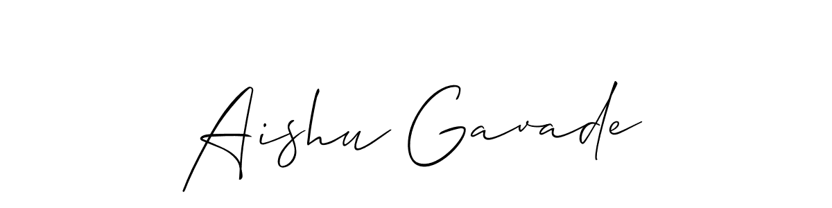 Allison_Script is a professional signature style that is perfect for those who want to add a touch of class to their signature. It is also a great choice for those who want to make their signature more unique. Get Aishu Gavade name to fancy signature for free. Aishu Gavade signature style 2 images and pictures png