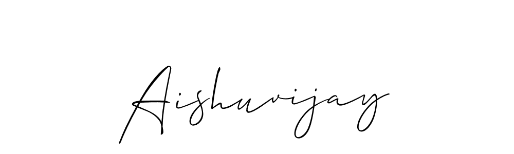 Similarly Allison_Script is the best handwritten signature design. Signature creator online .You can use it as an online autograph creator for name Aishuvijay. Aishuvijay signature style 2 images and pictures png