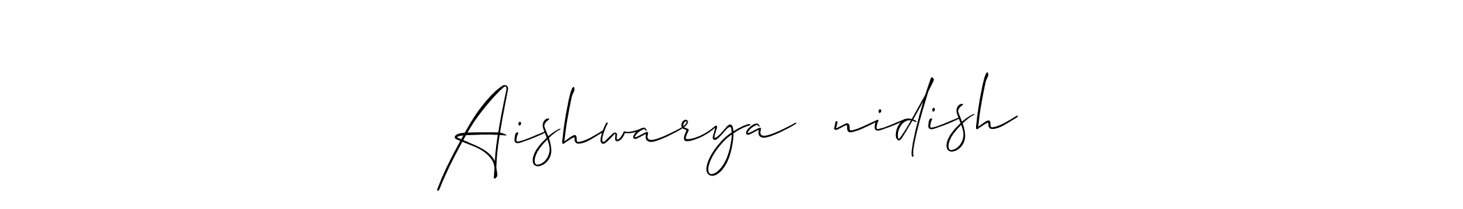 You should practise on your own different ways (Allison_Script) to write your name (Aishwarya❤️nidish) in signature. don't let someone else do it for you. Aishwarya❤️nidish signature style 2 images and pictures png