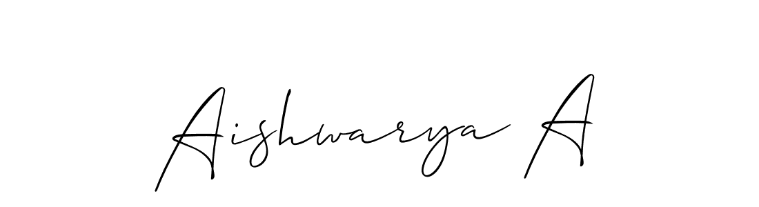 Similarly Allison_Script is the best handwritten signature design. Signature creator online .You can use it as an online autograph creator for name Aishwarya A. Aishwarya A signature style 2 images and pictures png