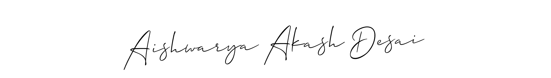 if you are searching for the best signature style for your name Aishwarya Akash Desai. so please give up your signature search. here we have designed multiple signature styles  using Allison_Script. Aishwarya Akash Desai signature style 2 images and pictures png