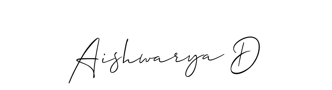 Also we have Aishwarya D name is the best signature style. Create professional handwritten signature collection using Allison_Script autograph style. Aishwarya D signature style 2 images and pictures png