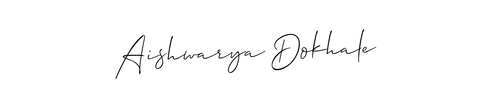 It looks lik you need a new signature style for name Aishwarya Dokhale. Design unique handwritten (Allison_Script) signature with our free signature maker in just a few clicks. Aishwarya Dokhale signature style 2 images and pictures png