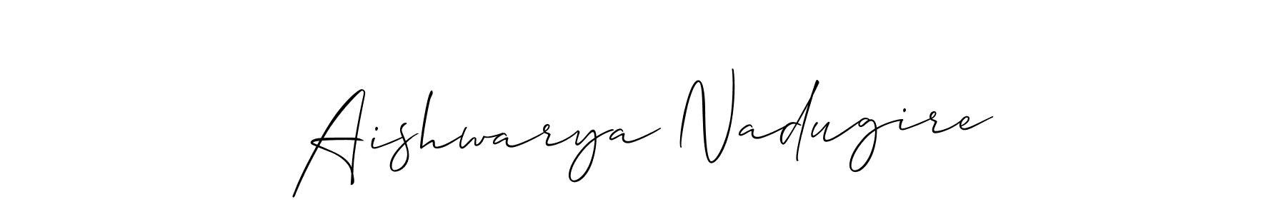Aishwarya Nadugire stylish signature style. Best Handwritten Sign (Allison_Script) for my name. Handwritten Signature Collection Ideas for my name Aishwarya Nadugire. Aishwarya Nadugire signature style 2 images and pictures png