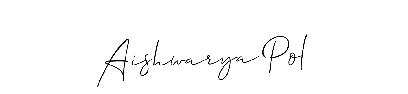 if you are searching for the best signature style for your name Aishwarya Pol. so please give up your signature search. here we have designed multiple signature styles  using Allison_Script. Aishwarya Pol signature style 2 images and pictures png