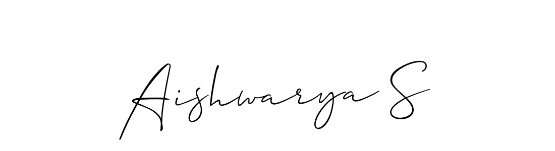 Similarly Allison_Script is the best handwritten signature design. Signature creator online .You can use it as an online autograph creator for name Aishwarya S. Aishwarya S signature style 2 images and pictures png