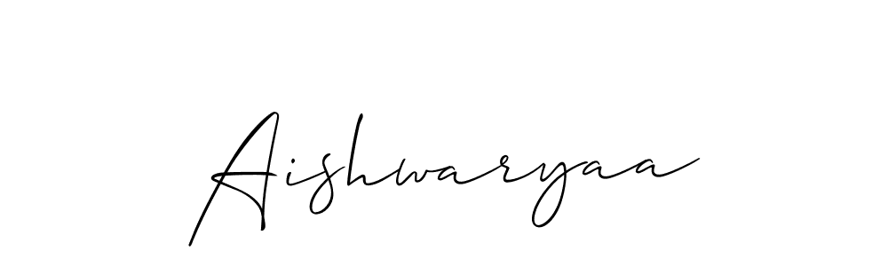 It looks lik you need a new signature style for name Aishwaryaa. Design unique handwritten (Allison_Script) signature with our free signature maker in just a few clicks. Aishwaryaa signature style 2 images and pictures png