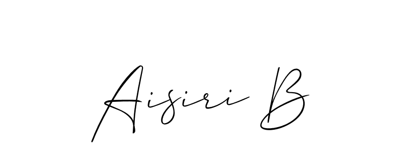 Aisiri B stylish signature style. Best Handwritten Sign (Allison_Script) for my name. Handwritten Signature Collection Ideas for my name Aisiri B. Aisiri B signature style 2 images and pictures png