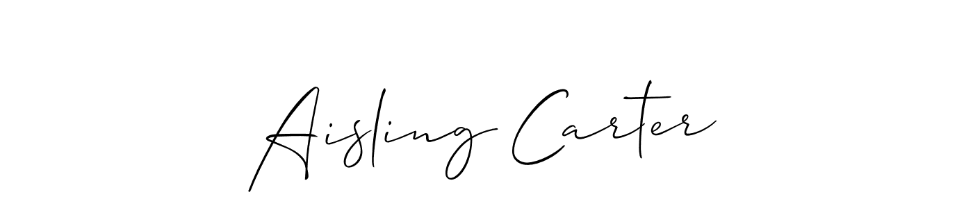 Create a beautiful signature design for name Aisling Carter. With this signature (Allison_Script) fonts, you can make a handwritten signature for free. Aisling Carter signature style 2 images and pictures png