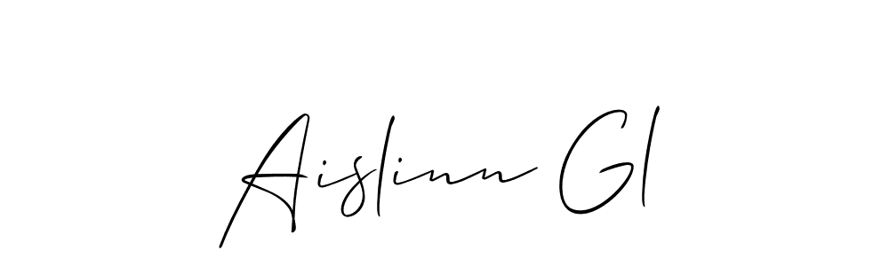 How to make Aislinn Gl signature? Allison_Script is a professional autograph style. Create handwritten signature for Aislinn Gl name. Aislinn Gl signature style 2 images and pictures png