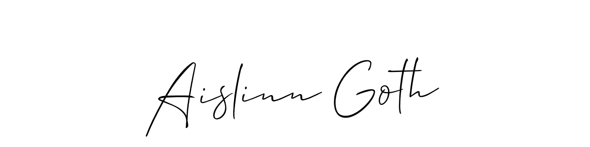 Best and Professional Signature Style for Aislinn Goth. Allison_Script Best Signature Style Collection. Aislinn Goth signature style 2 images and pictures png