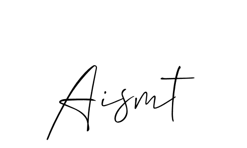 It looks lik you need a new signature style for name Aismt. Design unique handwritten (Allison_Script) signature with our free signature maker in just a few clicks. Aismt signature style 2 images and pictures png